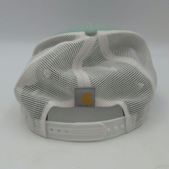 Carhartt Force Logo Mesh Trucker Hat Cap Snapback Mesh Back Green White OSFA - Picture 3 of 6
